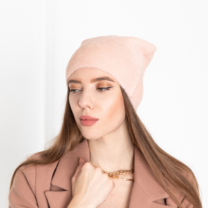 Жіноча рожева хутряна шапка - Шапки