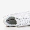 Жіноче біле спортивне взуття зі світло-сірими вставками зі зміїної шкіри Silada - Взуття