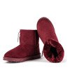 Жіночі бордові зимові чоботи з прикрасами Figgi - Взуття