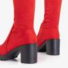 Жіночі червоні черевики за коліно на підборах Tomira - Взуття