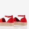 Жіночі червоні еспадрільї на платформі Savanto - Взуття