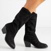 Жіночі чорні ажурні чоботи на підборах Marum  - Взуття