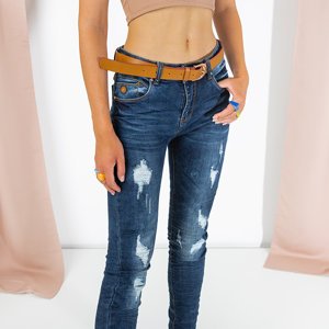 Жіночі джинси з потертостями