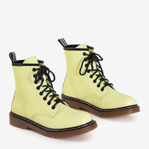 Жовті жіночі черевики на шнурівці Ornika - Взуття