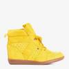 Жовті жіночі кросівки на внутрішньому танкетці Aluisa - Взуття