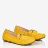 Жовті жіночі мокасини із золотим декором Mad Love - Взуття 1