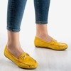 Жовті жіночі мокасини із золотим декором Mad Love - Взуття 1